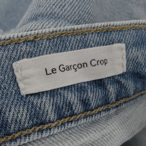 Frame Le Garcon Crop Distressed‎ Medium Wash Blue Women's 25 - Picture 9 of 9